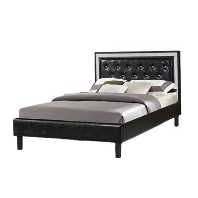 China Durable Leather Bed Frame Queen King Size Suede Leather Modern Bed for sale