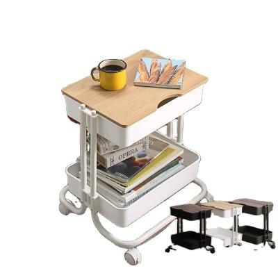 China Traditional Double Top Vending Three-color Table Top Storage Trolley for sale