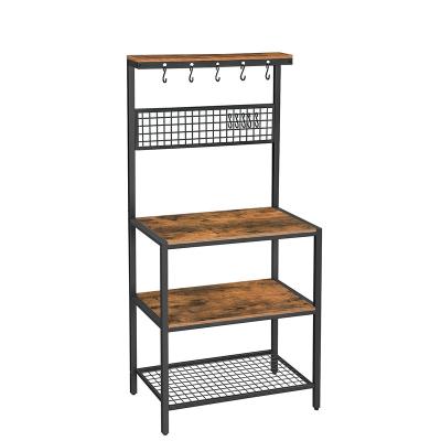 China Sustainable New Kitchen Industrial Baker Rack Storage Holders And Modern Multifunctional Home Office Mdf&metal Daily Racks for sale