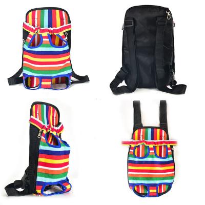 China Viable Wholesale Multicolor Cat Dog Carrier Bag Mesh Pet Products Travel Shoulder Backpack for sale