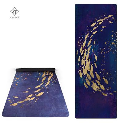 China Jointop Natural Rubber Exercise Waterproof Custom Print Mats Eco Friendly Pilates Suede Yoga Mat | for sale