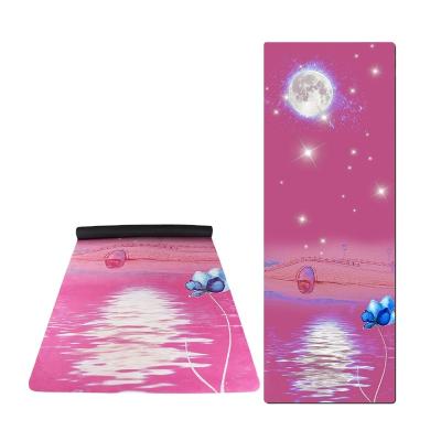 China Double Layer Waterproof 6mm Thick Suppliers Design Natural Rubber Suede Yoga Mat Custom for sale