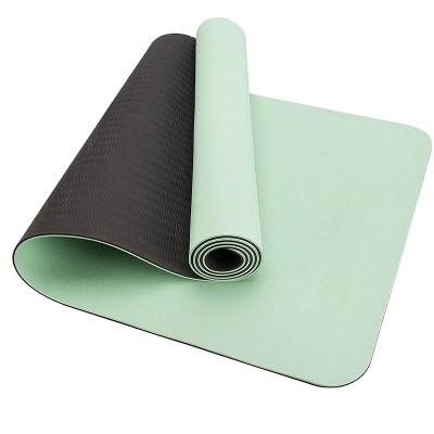 China Custom Yoga Matt 6mm Eco Friendly Uv Print Logo Double Layer Tape Yoga Mat Sport Gym Dropshipping Yogamatt Eco-friendly/Biodegradable Tape Anti Slip Yoga Mat for sale