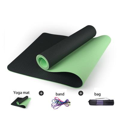 China 2021 New Fitness Equipment 6mm Tape Double Layer Tape Yoga Mat Waterproof Anti-slip Yoga Mat for sale