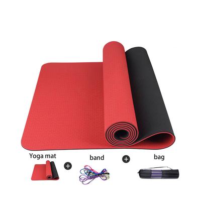 China Factory Price Double Layer Waterproof Tear Resistant Foldable Non Slip Tape Yoga Mat 6mm Eco Friendly Yoga Mat for sale