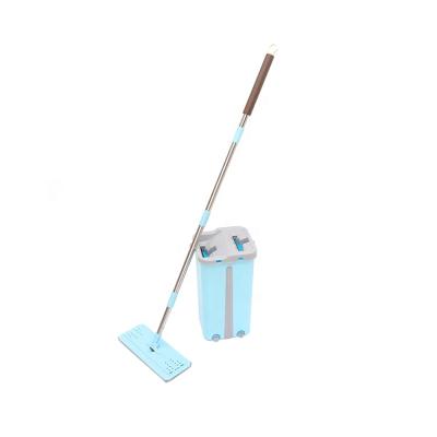 China AOYI NJ11 Squeeze Free Floor Sustainable Microfiber Hand Cleaning Mop+Cheap Flat Mop With Squeeze Bucket for sale