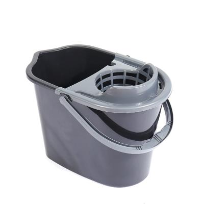 China Sustainable 10 Liter Custom Black Recycled Plastic Mop Bucket With Handle for sale