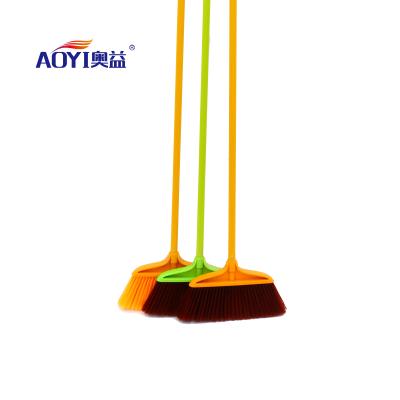 China AOYI 2020 Bright Color Plastic House Broom Set with Handle for Home Cleaning for sale