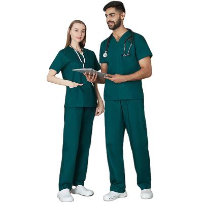 China Wholesale High Quality Unisex Hospital Jogger Suit Green Tailored Unique Doctor Medical Benefit Stretch Scrubs Set Hospital Nurse Uniform for sale