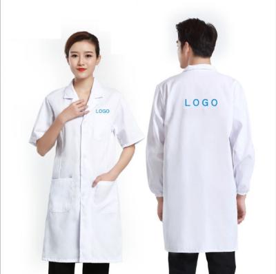 China High quality comfortable hospital scrub white cotton uniform polyester workwear beauty nurse lab coat docotor uniforms for sale