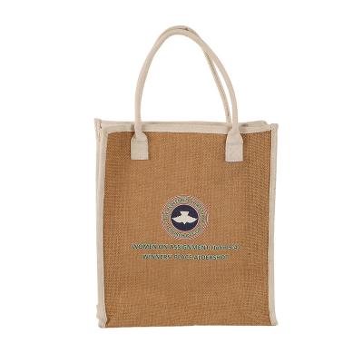 China Hot Selling Reusable Wholesale Soft-loop Jute Eco Friendly Tote Bags for sale