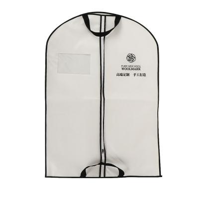 China Anti-dust Zipper Bulk Pockets Clothes Bag Logo Luxury Custom Hanging Garment Bag Custom Garment Bag for sale