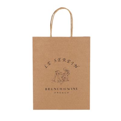 China Standard Handled And Customized Sturdy Washable Wholesale White Brown Paper Bags Acceptable for sale