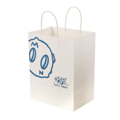 China Pink Black White Navy Blue Kraft Paper Powder Full Handled Logo Printed Paper Bags for sale