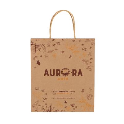 China Recyclable Custom Kraft Logo Handled Printed Big Birthday Cake Packaging Paper Bags for sale