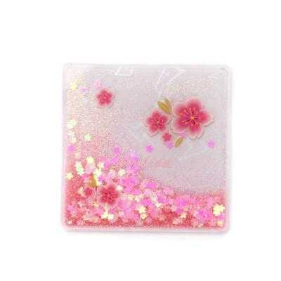 China Sustainable Square Silicone Tea Cup Coaster With Flowing Liquid for sale