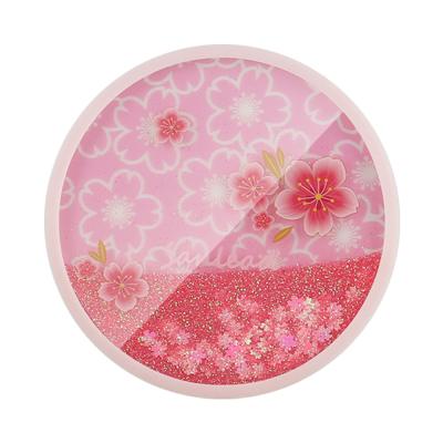 China Dongguan Sustainable Factory Customized Acrylic Liquid Glitter Plastic Coasters for sale