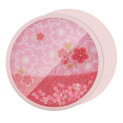 China 2020 Coaster Sakura Liquid Acrylic Pink Glitter Coasters Viable for sale