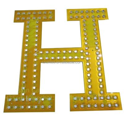 China AlGaInP GROCERY CAPS Led Sign Board 35cm, Aluminum PCB ip67 Convex Lens RGB Color DC12V 30W 5050 Led Module for sale