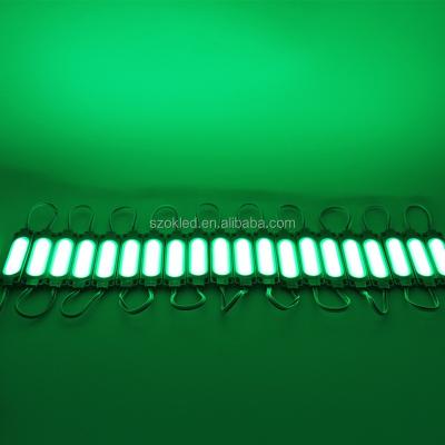 China AlGaInP smd 5730 LED module 12V 6leds 1.5W IP65 green PVC capsule lens light up 701 acrylic backlight letters advertising box indoor module for sale