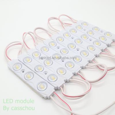 China AlGaInP led injection module 3 lens 1.5W 12V 6914 height IP65 8418 size backlights 12v signage smd 2835 led module light for sale