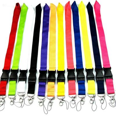 China Wholesale Polyester No Minimum Single Color Silk Screen Printing Custom Lanyard for sale