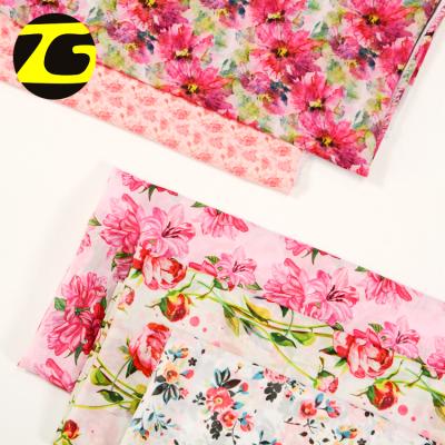 China Breathable Custom Digital Garment Dress Floral Design Printing Fabric Georgette Chiffon Fabric for sale