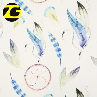 China Breathable Feather Design Polyester Chiffon Fabric Digital Printing Fabric For Dress for sale