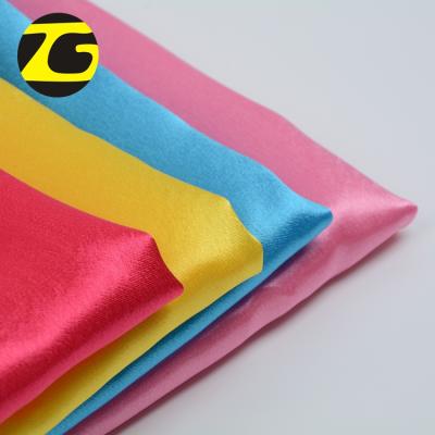 China Breathable Polyester Microfiber Glitter Milan Crepe Shiny Wrinkle Satin Fabric For Dress for sale