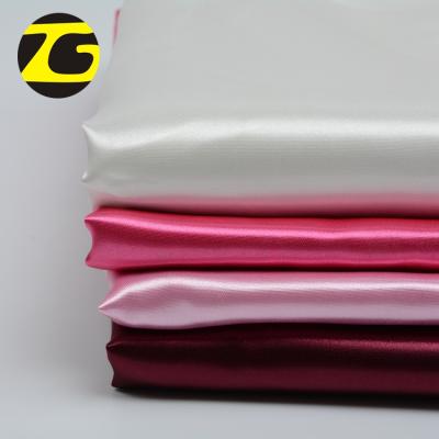 China Breathable High Quality Single Satin Polyester Woven Shiny Woven Fabric For Wedding for sale