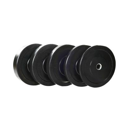 China Weightlifting Exercise Body Exercise Weightlifting Training Black Rubber Weight Plate for sale