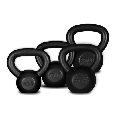 China Weight Lifting Exercise Cast Iron Kettlebells Black Gym Fitness Kettlebell for sale