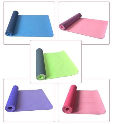 China High Quality Yoga 6mm 8mm Band Yoga Mat With Carry Strap for sale