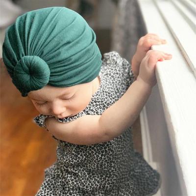 China Wholesale New Design Casual Turban Hats For Infant Baby Kids Girls Boys Girls Brimless Hooded Hat Cotton Fashion Hair Accessories for sale