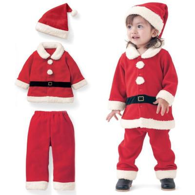 China Christmas Children Clothes Set Santa Claus Cosplay Costume Xmas Party Children Kids Christmas for sale