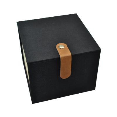 China Recycled Materials Pack Canvas Inside Velvet Vacuum Inner Cardboard Custom Logo Foam Insert Black Gift Box for sale