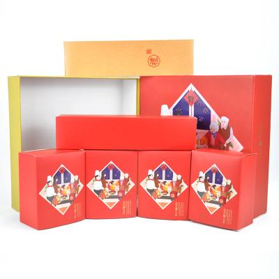 China High Quality Recycled Materials Boutique Custom Printing Gift Box Through Flip Gift Box for sale