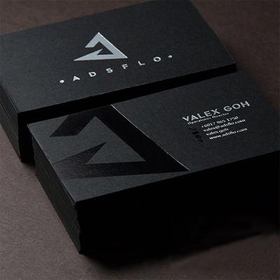 China Clear / Water Proof High Quality Black Embossed Embossed Printing Business Card Wholesale Business Card for sale