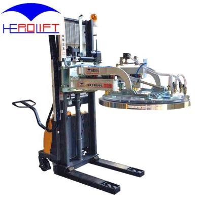 China Factory Capacity 1500kg Semi-automatic Stacker Truck Lifting Aluminum Coils for sale