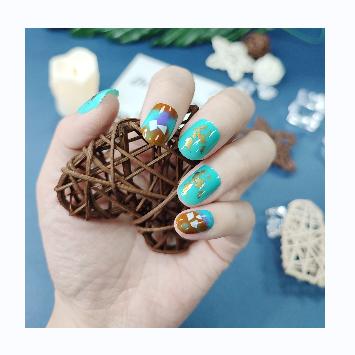 China Design Nail Supplier Hot Selling Acrylic Artificial Nails Short Square Nail Tips For Women Press On Nails for sale