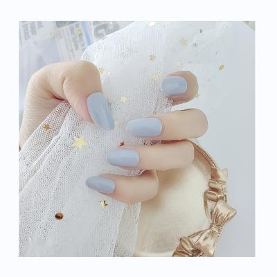 China Design Nails Supplier Wholesale Shiny Almond Shapes Acrylic Artificial Nails For Women Press On Nails for sale