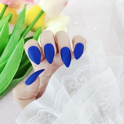 China Hot Sale Design Matte Fake Stiletto Shining Custom Acrylic Artificial Nails For Women Press On Nails for sale