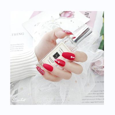 China Design New Arrival Ballerina Nails Press On Private Label Fake Coffin Artificial Nails With Rhinestone Press On Nails for sale