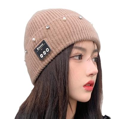 China COMMON custom logo merry christmas new year gifts men's women kids new york new era knitted running cap hat beanie bulk with earphone for sale