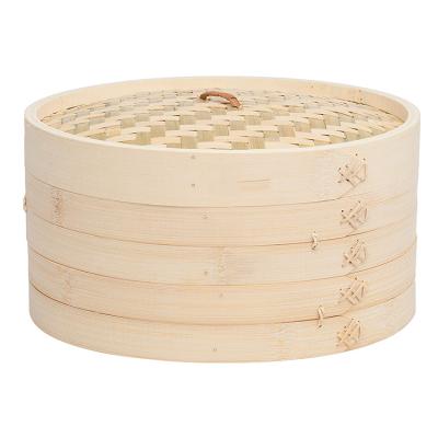 China household & Hot Sale New Design Restaurant Big Natural Bamboo Health Steamer With Lid for sale