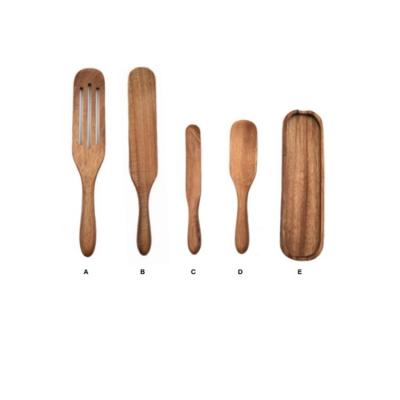 China Customization Viable Natural Wood Spoon Wooden Kitchen Utensil Set Wooden Kitchen Table Set for sale