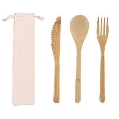 China Wholesale Cutlery Fiber Set Disposable Health and Durable Spoon Bamboo Cutlery Set for sale