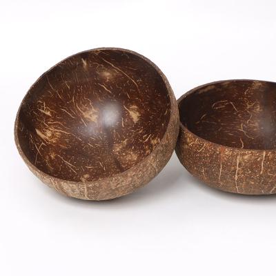 China Sustainable Coconut Bowl Coconut Wood Tableware Spoon Set Cocos Smoothie Salad Nuts Kitchen Environm for sale