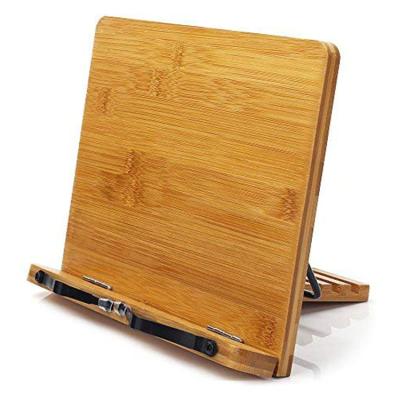 China Adjustable Foldable Large Book Satnd Book Stand Bamboo Bamboo Stand for sale