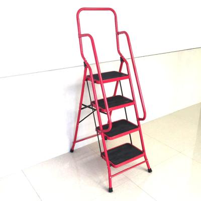 China Folding Ladders 4 Step Non Slip Safety Step Ladders With Handrails Free Tracked Postage for sale